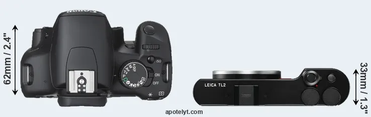 Compare 450D versus TL2 top