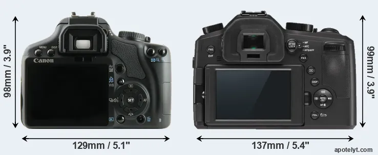 Comparison 450D or V-LUX Typ 114 rear