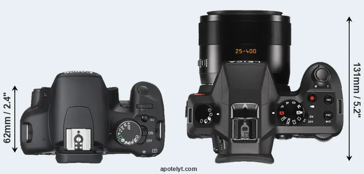 Compare 450D versus V-LUX Typ 114 top