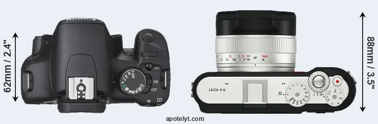 Compare 450D versus X-U Typ 113 top