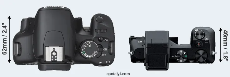Compare 450D versus V2 top