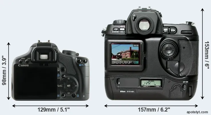 Comparison 450D or D1H rear