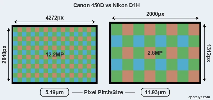 450D versus D1H MP