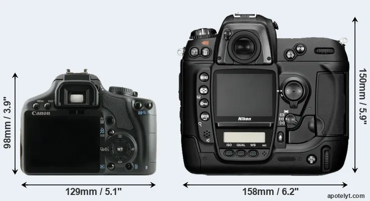 Comparison 450D or D2H rear