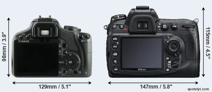 Comparison 450D or D300S rear