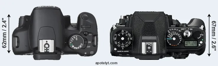 Compare 450D versus Df top