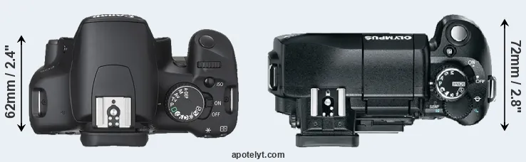 Compare 450D versus E-330 top