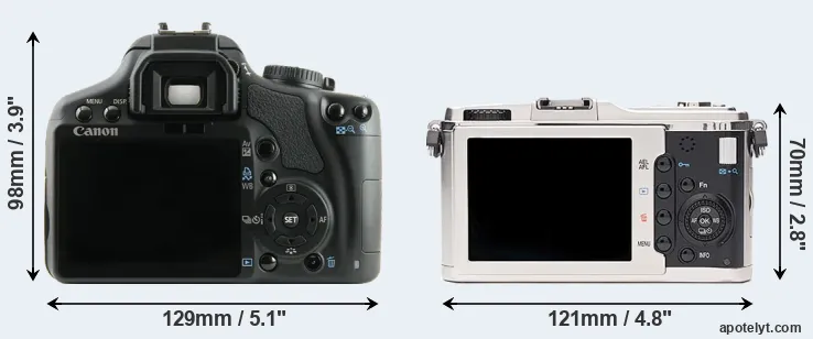 Comparison 450D or E-P1 rear