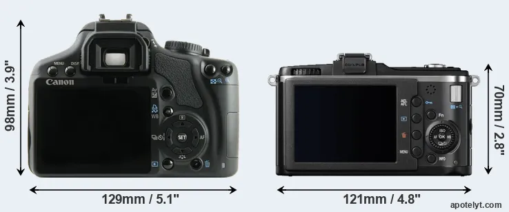 Comparison 450D or E-P2 rear