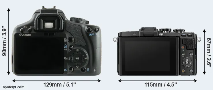 Comparison 450D or E-PL7 rear