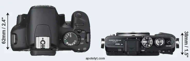 Compare 450D versus E-PL7 top
