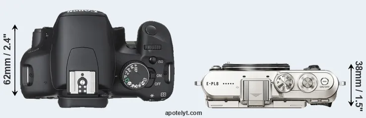 Compare 450D versus E-PL8 top