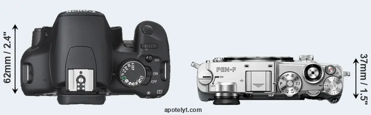 Compare 450D versus PEN-F top