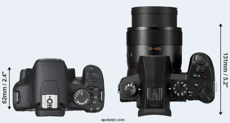 Compare 450D versus FZ1000 II top