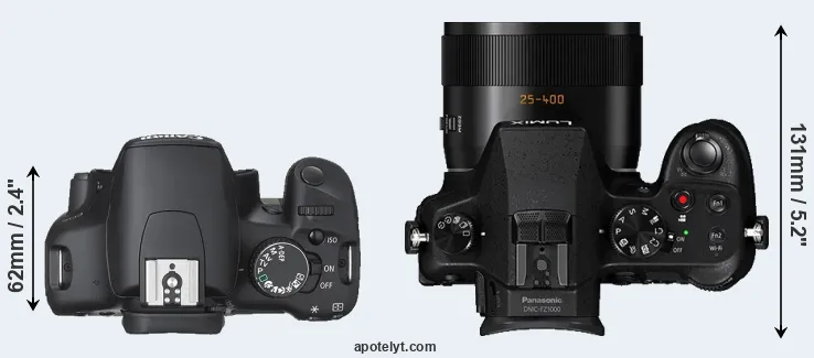 Compare 450D versus FZ1000 top