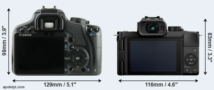 Comparison 450D or G110 rear