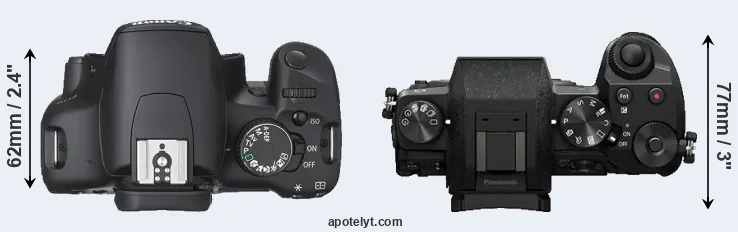 Compare 450D versus G7 top