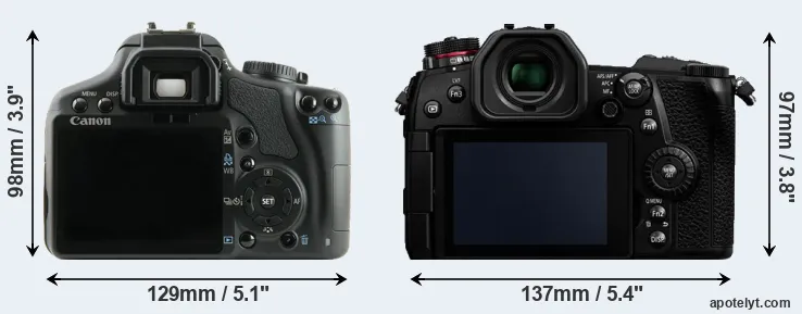 Comparison 450D or G9 rear