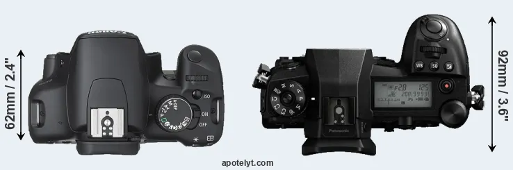 Compare 450D versus G9 top