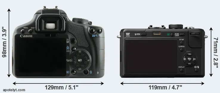 Comparison 450D or GF1 rear