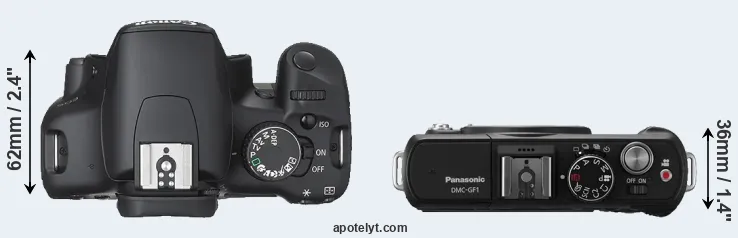 Compare 450D versus GF1 top