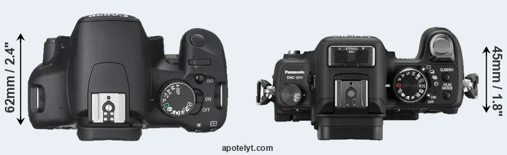 Compare 450D versus GH1 top