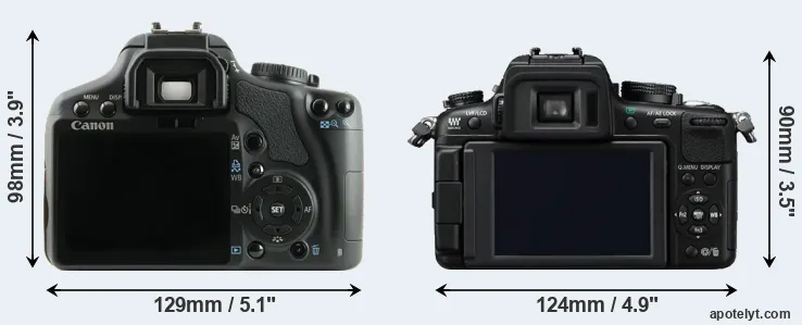 Comparison 450D or GH2 rear