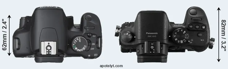 Compare 450D versus GH3 top