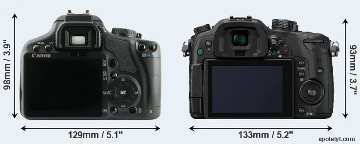 Comparison 450D or GH4 rear