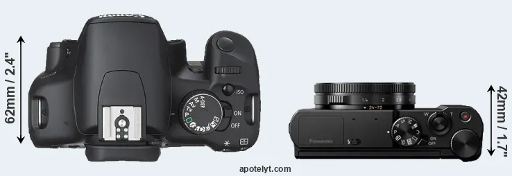 Compare 450D versus LX15 top