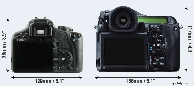 Comparison 450D or 645Z rear