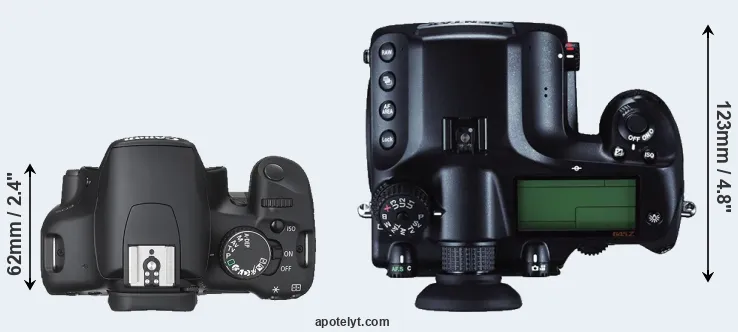Compare 450D versus 645Z top
