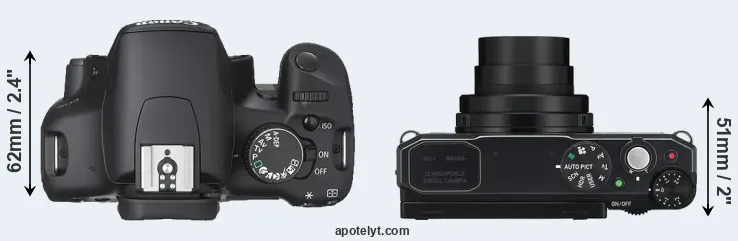 Compare 450D versus MX-1 top