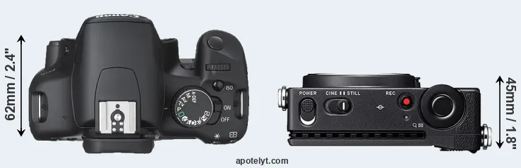 Compare 450D versus fp top