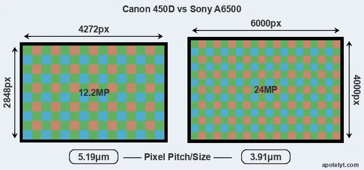 450D versus A6500 MP