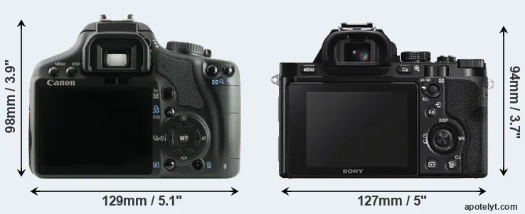 Comparison 450D or A7S rear