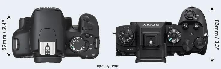 Compare 450D versus A9 III top