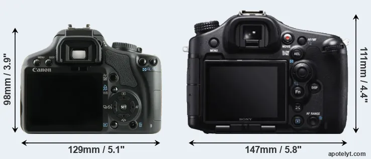 Comparison 450D or A99 rear