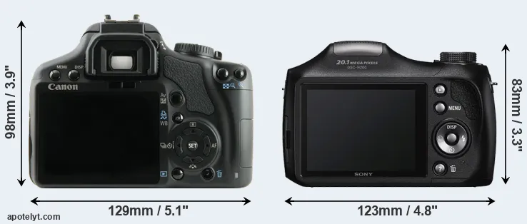 Comparison 450D or H200 rear
