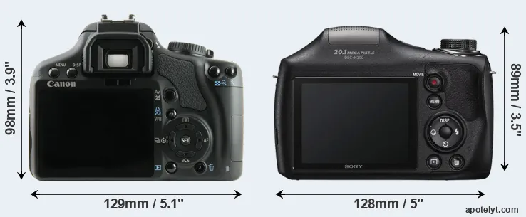 Comparison 450D or H300 rear