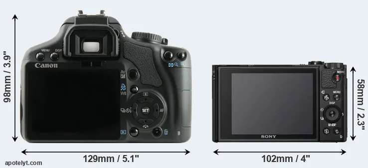 Comparison 450D or HX95 rear