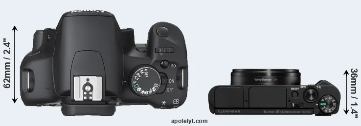 Compare 450D versus HX95 top