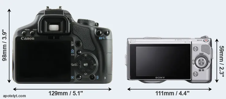 Comparison 450D or NEX-5 rear
