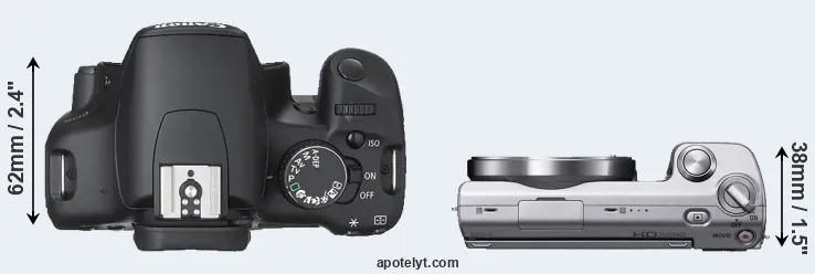 Compare 450D versus NEX-5 top