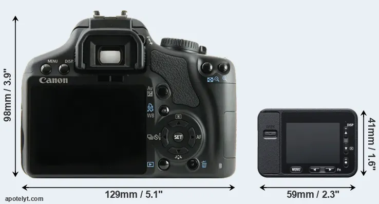 Comparison 450D or RX0 rear