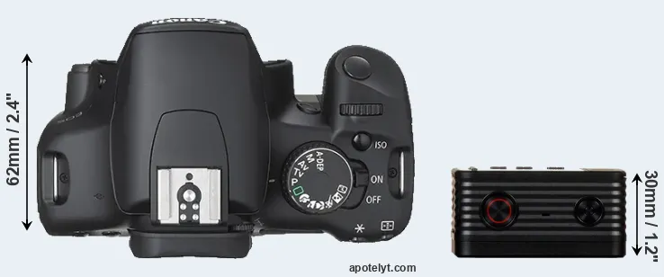 Compare 450D versus RX0 top