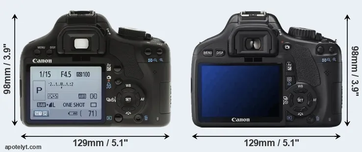 Comparison 500D or 550D rear