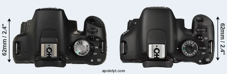Compare 500D versus 550D top