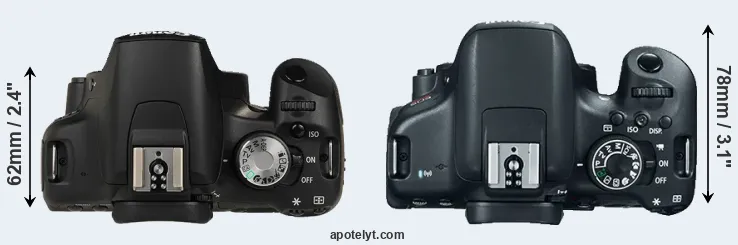 Compare 500D versus 750D top
