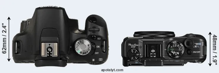 Compare 500D versus G12 top